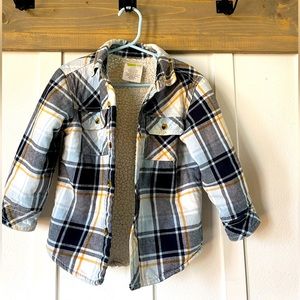 Sherpa button down shacket.